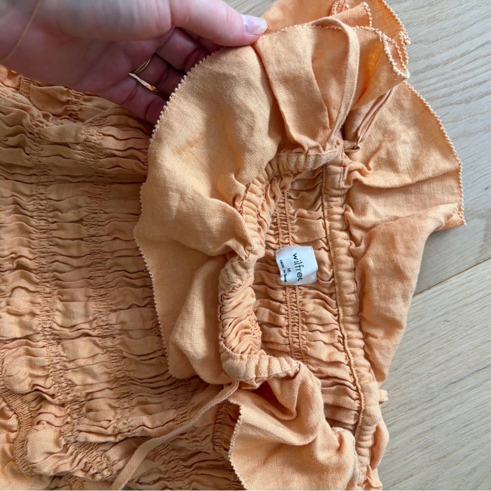 Aritzia Peach Ruffle Maxi Dress - Picture 4 of 5